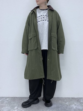 「アイテム（モッズコート）」を使った、うだかなさん（レディース・165cm）の冬コーディネート