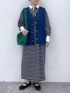 「アイテム（ワンピース/ドレス）」を使った、うだかなさん（レディース・163cm・30代）の春コーディネート