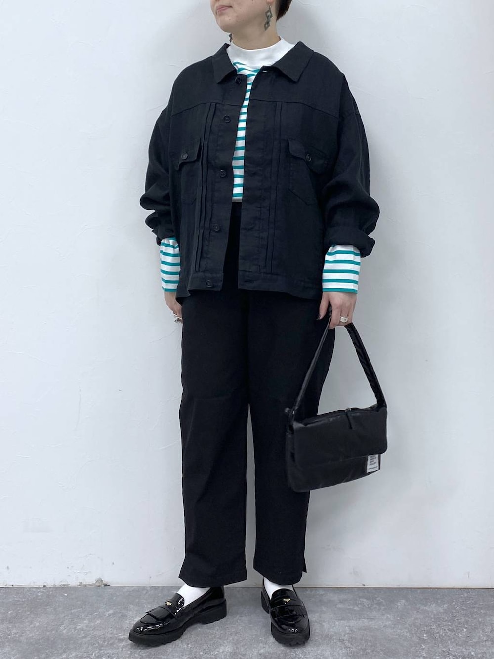 natural by clip》リネンツイルBIGジャケットを使った人気ファッション