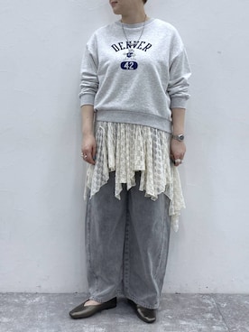 「studio CLIP（スタディオクリップ）のアイテム（ワンピース/ドレス）」を使った、うだかなさん（レディース・165cm）の春コーディネート