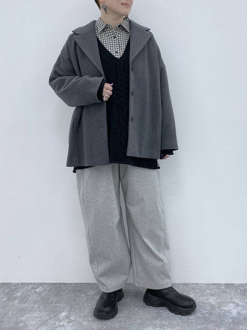 宜*す様 【3連休限定タイムセール】【Randy】ホワイトニットケーブル セット Randy ケーブルニットジップセットアップ New arrivals – Randy