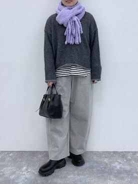 「アイテム（ショルダーバッグ）」を使った、うだかなさん（レディース・165cm・30代）の冬コーディネート