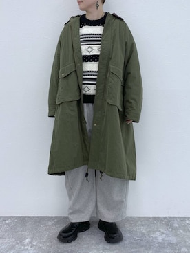 「アイテム（モッズコート）」を使った、うだかなさん（レディース・165cm）の冬コーディネート