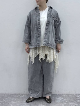 「studio CLIP（スタディオクリップ）のアイテム（ジャケット/アウター）」を使った、うだかなさん（レディース・165cm）の春コーディネート