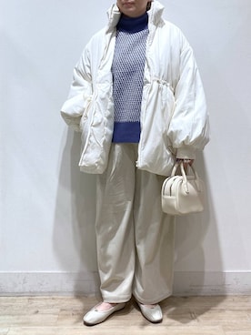 「studio CLIP（スタディオクリップ）のアイテム（バッグ）」を使った、うだかなさん（レディース・165cm）の冬コーディネート