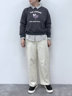 「アイテム（スリッポン）」を使った、うだかなさん（レディース・163cm・30代）の秋コーディネート