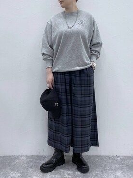 「アイテム（帽子）」を使った、うだかなさん（レディース・163cm・30代）の秋コーディネート
