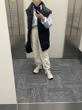 「H&M（エイチ・アンド・エム）のアイテム（ダウンベスト）」を使った、momokaさん（レディース・152cm）の春コーディネート