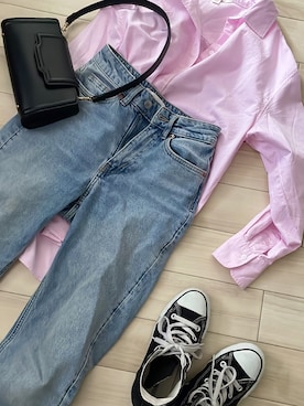「H&M（エイチ・アンド・エム）のアイテム（カーディガン/ボレロ）」を使った、momokaさん（レディース・152cm）の春コーディネート