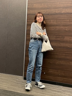 「H&M（エイチ・アンド・エム）のアイテム（カーディガン/ボレロ）」を使った、momokaさん（レディース・152cm）の冬コーディネート