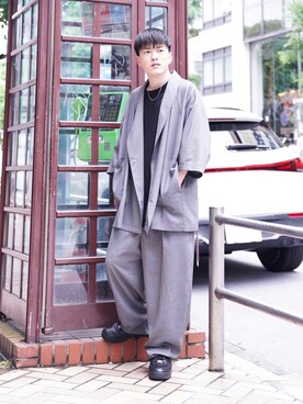 「CASPER JOHN（キャスパージョン）のアイテム（その他アウター）」を使った、KOMさん（メンズ・165cm）の夏コーディネート