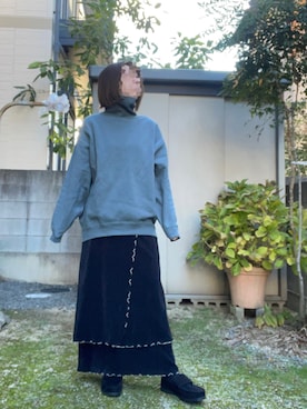 「ジーナシス」｜「アイテム（スウェット）」を使った、4yarn1【相互】さん（レディース・158cm）の冬コーディネート