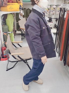 「Carhartt（カーハート）のアイテム（ジャケット/アウター）」を使った、たまこさん（レディース・154cm）の春コーディネート
