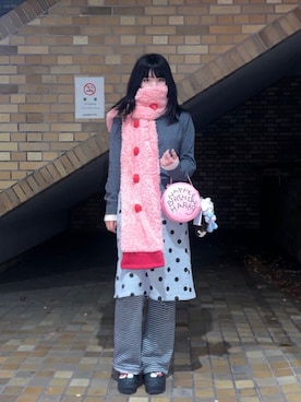 「crocs（クロックス）のアイテム」を使った、あひるちゃんさん（レディース・155cm）の冬コーディネート