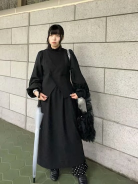 「アイテム（ノーカラージャケット）」を使った、あひるちゃんさん（レディース・155cm・20代）の秋コーディネート