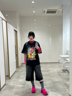 「CHARLES & KEITH（チャールズ & キース）のアイテム」を使った、あひるちゃんさん（レディース・155cm）の夏コーディネート