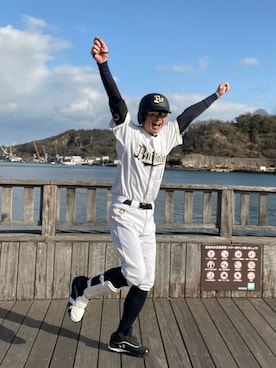 「DESCENTE（デサント）のアイテム」を使った、Makoto閣下さん（メンズ・179cm）の冬コーディネート