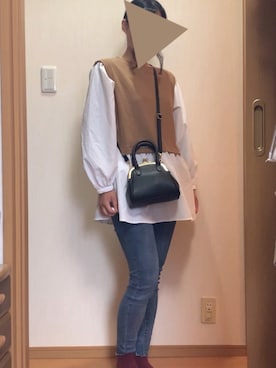 「one way（ワンウェイ）のアイテム（パンツ）」を使った、なおなおさん（レディース・158cm）の秋コーディネート