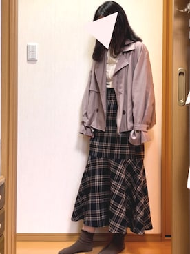 「apres jour（アプレジュール）のアイテム（トレンチコート）」を使った、なおなおさん（レディース・158cm）の春コーディネート