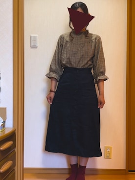 「RETRO GIRL（レトロガール）のアイテム」を使った、なおなおさん（骨格ストレート・レディース・158cm）の秋コーディネート