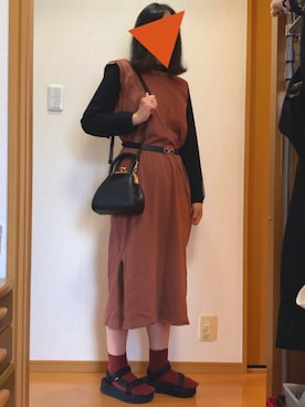 「アプレジュール」｜「アイテム（アクセサリー）」を使った、なおなおさん（レディース・158cm）の秋コーディネート