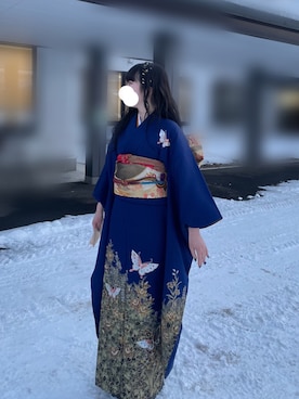 「成人式ヘア」｜アイさん（レディース・165cm）の冬コーディネート