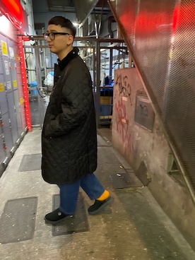 「アイテム（カーディガン/ボレロ）」を使った、わくたさん（メンズ・177cm・20代）の冬コーディネート