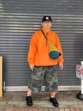 「MANASTASH（マナスタッシュ）のアイテム」を使った、わくたさん（メンズ・177cm）の春コーディネート