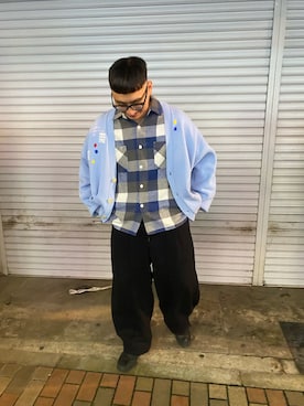 「アイテム（カーディガン/ボレロ）」を使った、わくたさん（メンズ・177cm・20代）の冬コーディネート