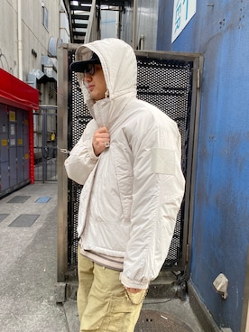 「アイテム（カバーオール）」を使った、わくたさん（メンズ・177cm）の秋コーディネート