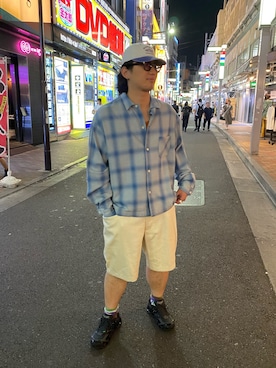 「MANASTASH（マナスタッシュ）のアイテム」を使った、わくたさん（メンズ・177cm）の夏コーディネート