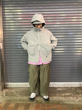 「アイテム（マウンテンパーカー）」を使った、わくたさん（メンズ・177cm・20代）の秋コーディネート