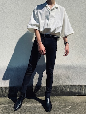 「asos（エイソス）のアイテム（ブーツ）」を使った、そーらさん（メンズ・182cm）の秋コーディネート