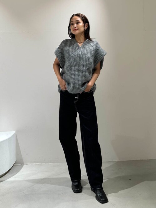 ベスト ジレ Cachecoeur Knit Vest /カシュクールニットベスト レディース ALEXIA STAM ベスト ジレ Cachecoeur Knit Vest /カシュクール