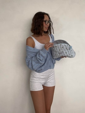 「ALEXIA STAM（アリシアスタン）のTank Top Bra /パッドinタンクトップブラ（タンクトップ、グレー系）」を使った、ALEXIA STAMさん（レディース・163cm）の春コーディネート