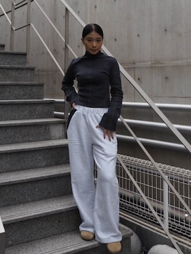 「ハイネックトップス」｜ALEXIA STAMさん（レディース・157cm）の秋コーディネート