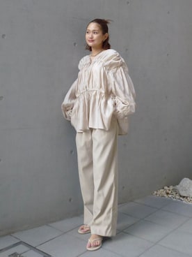 「ベージュコーデ」｜ALEXIA STAMさん（レディース・163cm）の夏コーディネート
