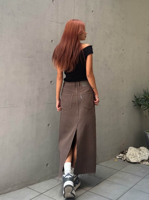 Low Rise Denim Long Skirt/ロングデニムスカート（デニムスカート