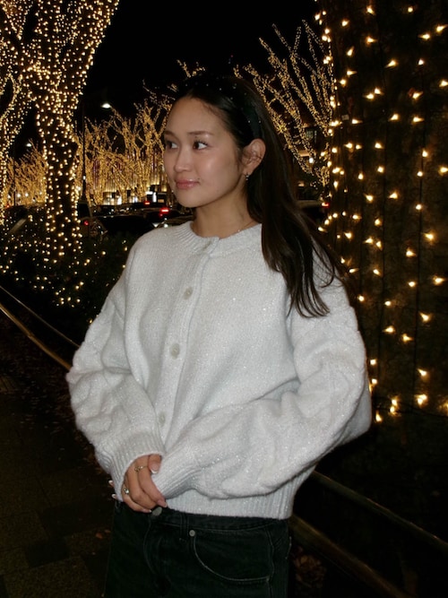 本日限定babykiy着用 ALEXIA STAMニットカーディガン 2way ALEXIA STAM（アリシアスタン） カーディガン Sparkle Two-Way Knit