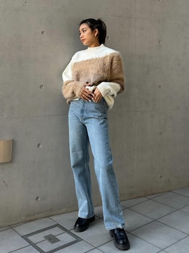 「秋服」｜「アイテム（ニット/セーター）」を使った、ALEXIA STAMさん（レディース・155cm）の夏コーディネート