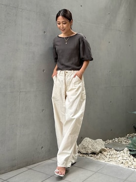 「リラックス」｜ALEXIA STAMさん（レディース・164cm）の夏コーディネート