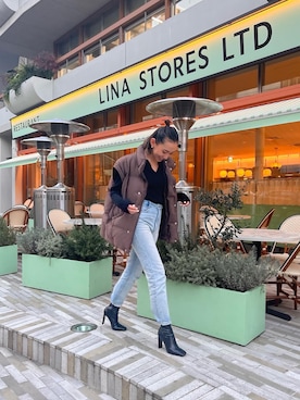 ALEXIA STAMさん（レディース・163cm）の冬コーディネート