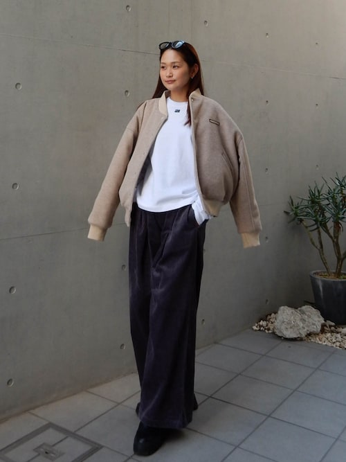 セール】Logo Wool Blouson /ロゴ刺しゅうウールブルゾン（ブルゾン