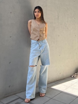 ALEXIA STAMさん（レディース・155cm）の夏コーディネート