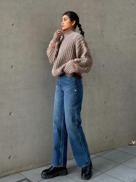 「秋服」｜「アイテム（ニット/セーター）」を使った、ALEXIA STAMさん（レディース・155cm）の夏コーディネート
