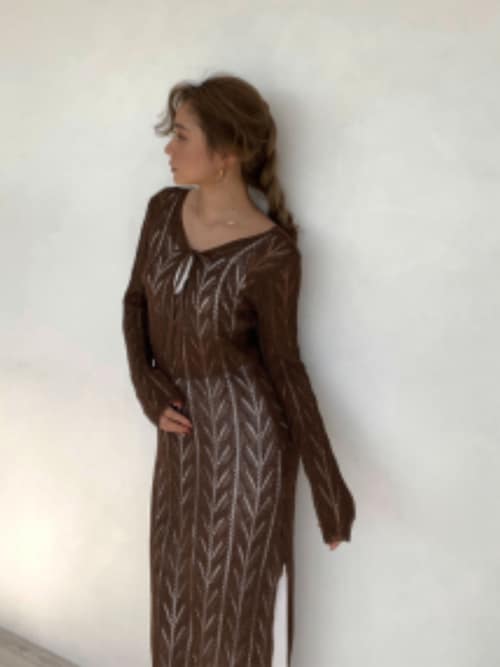 セール】Long Knit Dress /ニットワンピース（Tシャツ