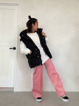 ALEXIA STAMさん（レディース・154cm）の冬コーディネート