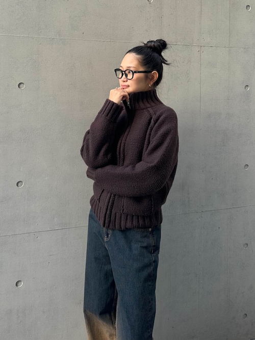 セール】Zip Up Knit Cardigan /ジップアップニットカーディガン