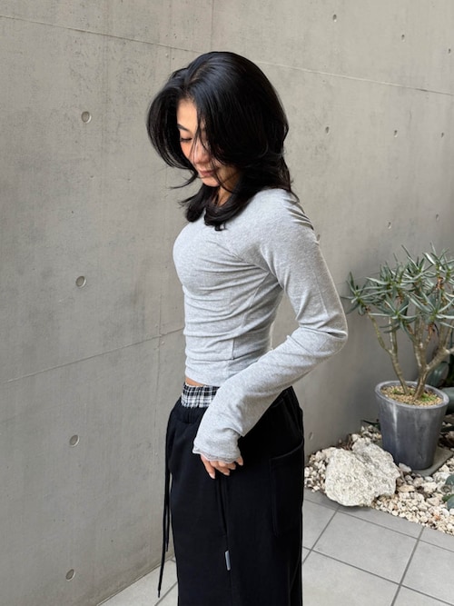 Wellness Lace Long Sleeve Tee/ウェルネス レースロンT（Tシャツ