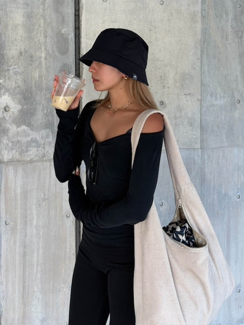 ALEXIA STAM（アリシアスタン） tシャツ Wellness Square Neck Rib Top